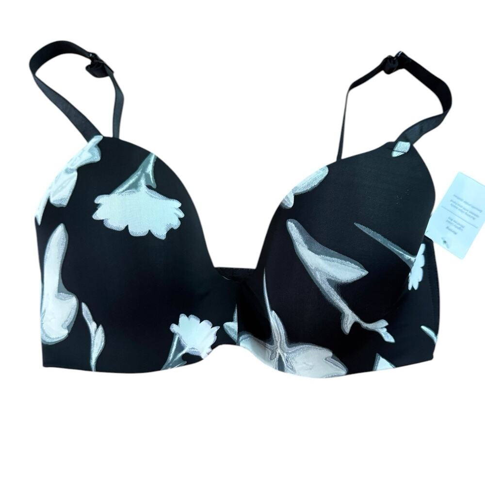NWT Auden Floral Nursing Lightly Lined Wirefree Bra Size 34DDD